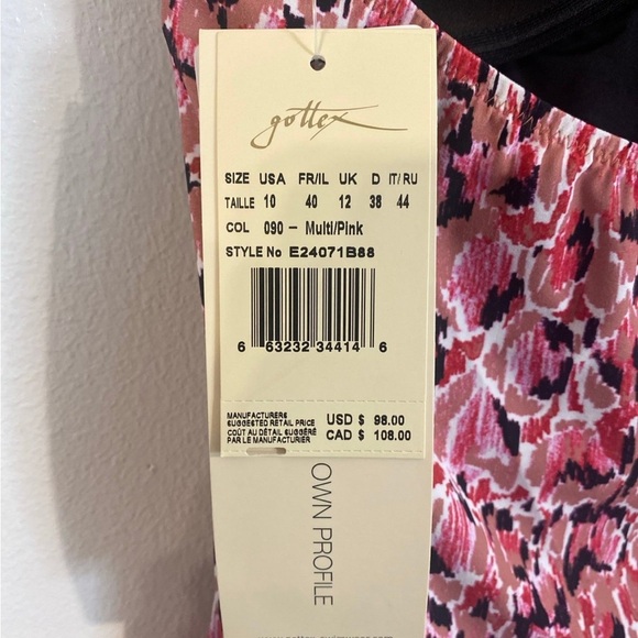 Profile by Gottex Women's Pretty Wild Halter Tankini NWT size 10 - Picture 6 of 7